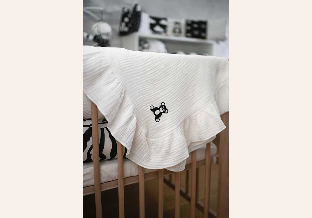 muslin dekica crni medvjedic